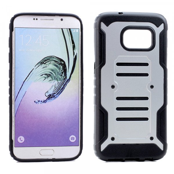 Wholesale Samsung Galaxy S7 Edge Cool Hybrid Case (Silver)